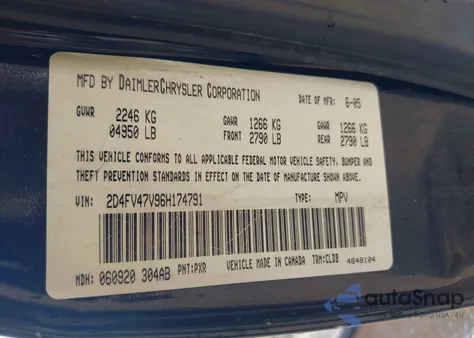 2006 Dodge Magnum из США, поврежденный, VIN 2D4FV47V96H174791